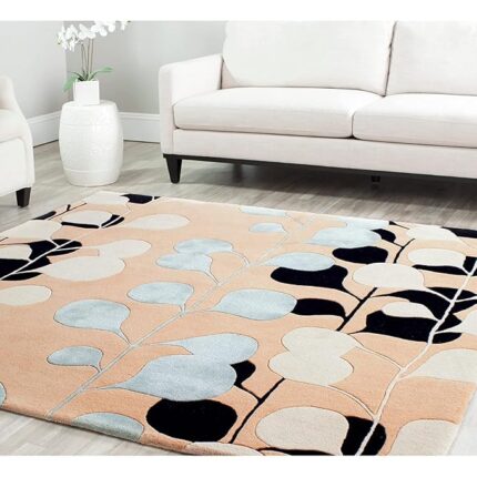 Floral Woolen Carpets for Living Room Bedroom Drawing Room and Hall Size 6 x 8 Feet Color Multi
